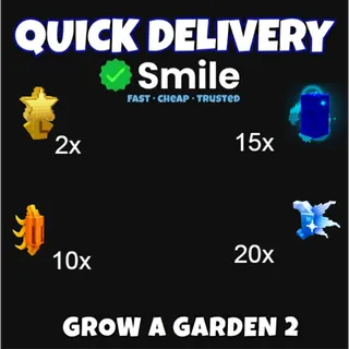 2x star fruit seed , 15x mega seed , 10x sun bloom seed , 20x moon seed   (Cheapest) 