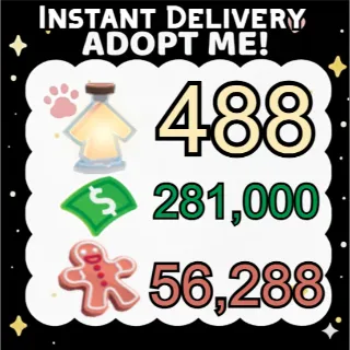 Age Up Potions + Bucks + Gingerbread - Adopt Me