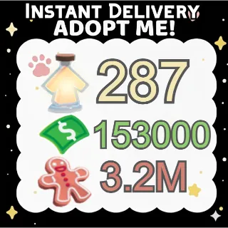 Age Up Potions + Bucks + Gingerbread - Adopt Me