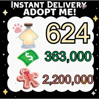 Age Up Potions + Bucks + Gingerbread - Adopt Me