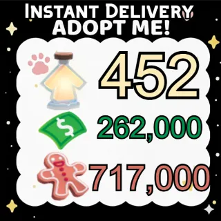 Age Up Potions + Bucks + Gingerbread - Adopt Me