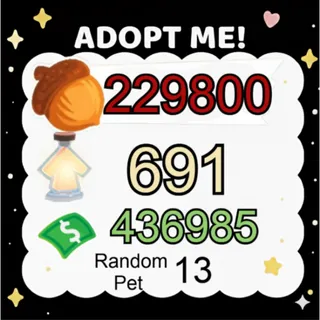 Acorn + Age Up Potion + Bucks - Adopt Me