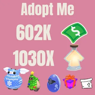 Age Up Potions + Bucks, 20X CozyMistletroll, 60X Endangered Eggs, 9X Tree Sasquatch, 13X Admin Box, 2X 2D Box- Adopt Me