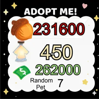 Acorn + Age Up Potion + Bucks - Adopt Me