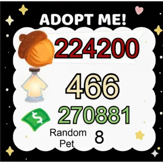 Acorn + Age Up Potion + Bucks - Adopt Me