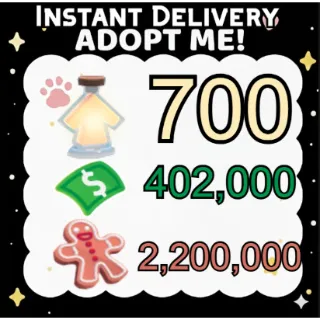 Age Up Potions + Bucks + Gingerbread - Adopt Me