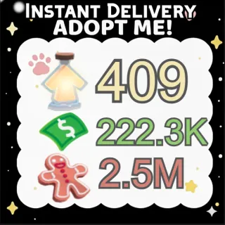 Age Up Potions + Bucks + Gingerbread - Adopt Me