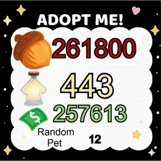 Acorn + Age Up Potion + Bucks - Adopt Me
