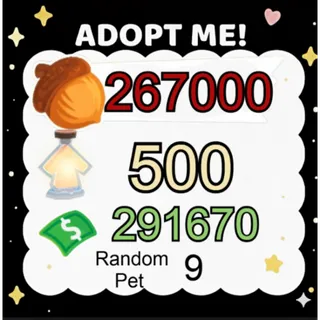 Acorn + Age Up Potion + Bucks - Adopt Me