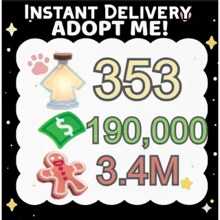 Age Up Potions + Bucks + Gingerbread - Adopt Me