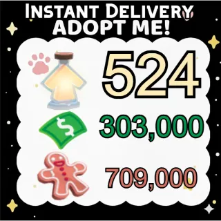 Age Up Potions + Bucks + Gingerbread - Adopt Me