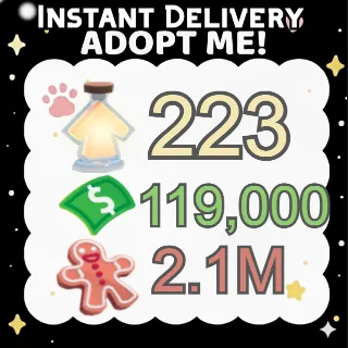 Age Up Potions + Bucks + Gingerbread - Adopt Me