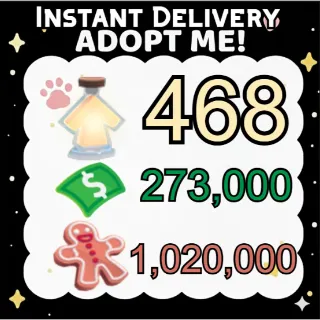 Age Up Potions + Bucks + Gingerbread - Adopt Me