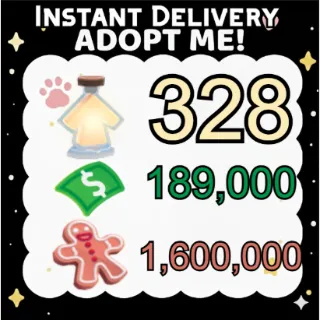 Age Up Potions + Bucks + Gingerbread - Adopt Me