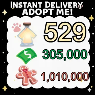 Age Up Potions + Bucks + Gingerbread - Adopt Me