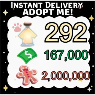 Age Up Potions + Bucks + Gingerbread - Adopt Me