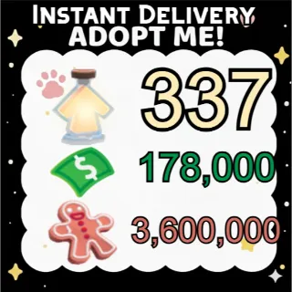 Age Up Potions + Bucks + Gingerbread - Adopt Me