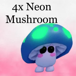 4x Neon Mushroom Friend - Adopt Me