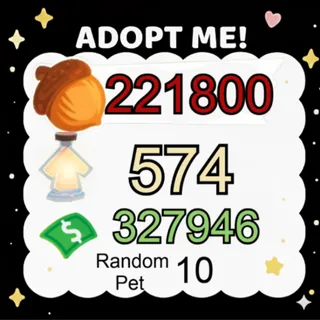 Acorn + Age Up Potion + Bucks - Adopt Me