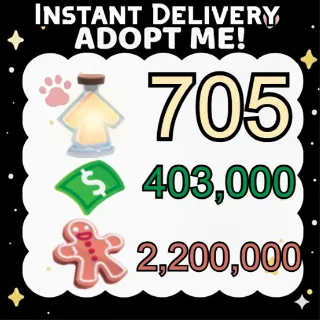 Age Up Potions + Bucks + Gingerbread - Adopt Me