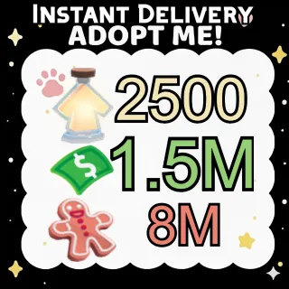 Age Up Potions + Bucks + Gingerbread - Adopt Me