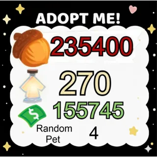 Acorn + Age Up Potion + Bucks - Adopt Me