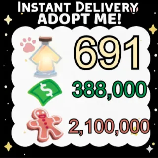 Age Up Potions + Bucks + Gingerbread - Adopt Me