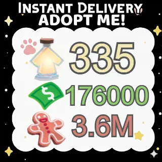 Age Up Potions + Bucks + Gingerbread - Adopt Me