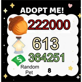 Acorn + Age Up Potion + Bucks - Adopt Me