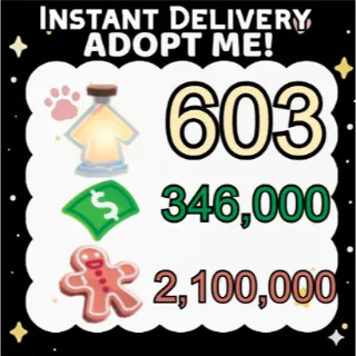 Age Up Potions + Bucks + Gingerbread - Adopt Me