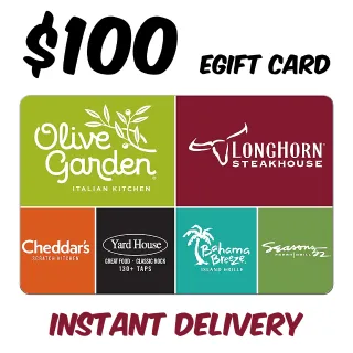 $100 Darden Restaurant eGift Card [Auto-Delivery]