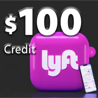 $100 Lyft Credit Deliver via Text Message