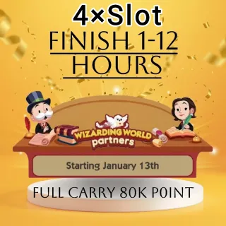 4×Slot Wizarding World Partner Event Monopoly Go!