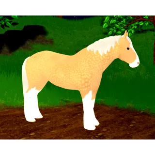 V1 clydesdale horse with legacy coat - WHI