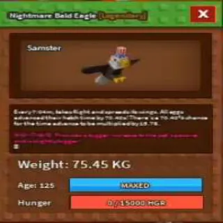 75kg Titan Bald Eagle