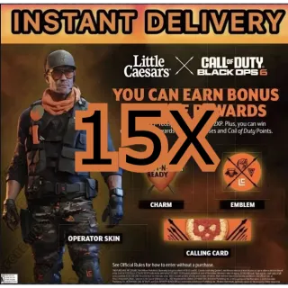 BO6 LITTLE CAESARS CODE RECEIPT 15X