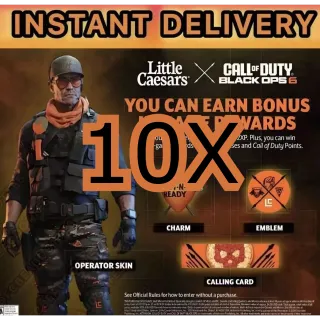 10X BO6 LITTLE CAESARS CODE