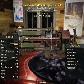 Prime Gatling Laser Furious Explosive Luck