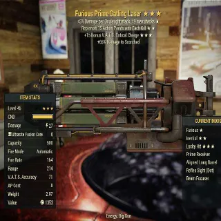 Gatling Laser Furious Inertial Lucky Hit