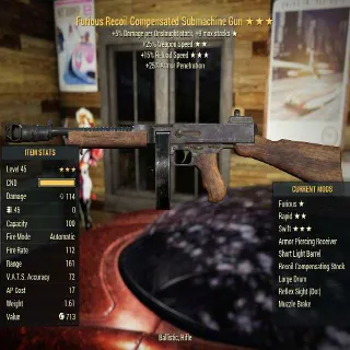 Submachine Gun Furious Rapid Swift