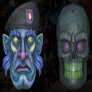 Fasnacht Glowing Bone Head + Glowing Captain Mask
