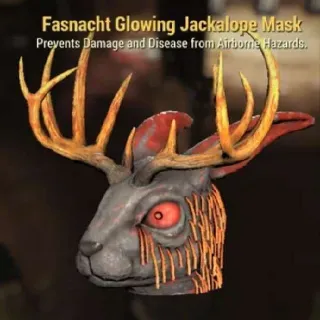 Fasnacht Glowing Jackalope Mask