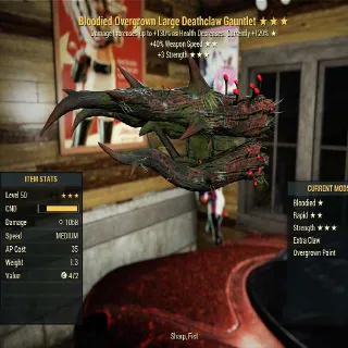 Deathclaw Gauntlet Bloodied Rapid Strength