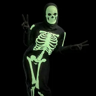 Glowing Skeleton Costume + Mask