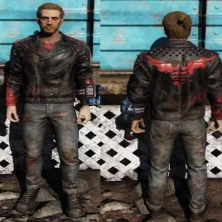 Blood Eagle Leather Jacket and Jeans