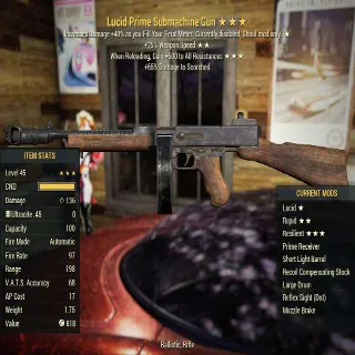 Prime Submachine Gun Lucid Rapid Resilient