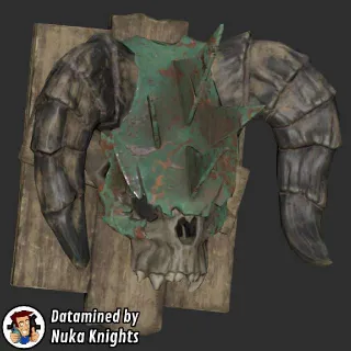 Mounted Armored Deathclaw Head Plan