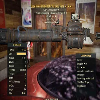 Railway Rifle Quad Explosive Luck Upgraded