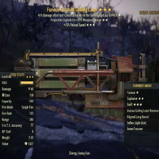 Furious Explosive Swift Gatling Laser