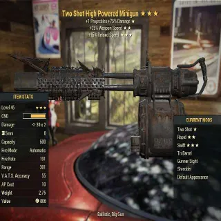 Minigun Two Shot Rapid Swift Upgraded